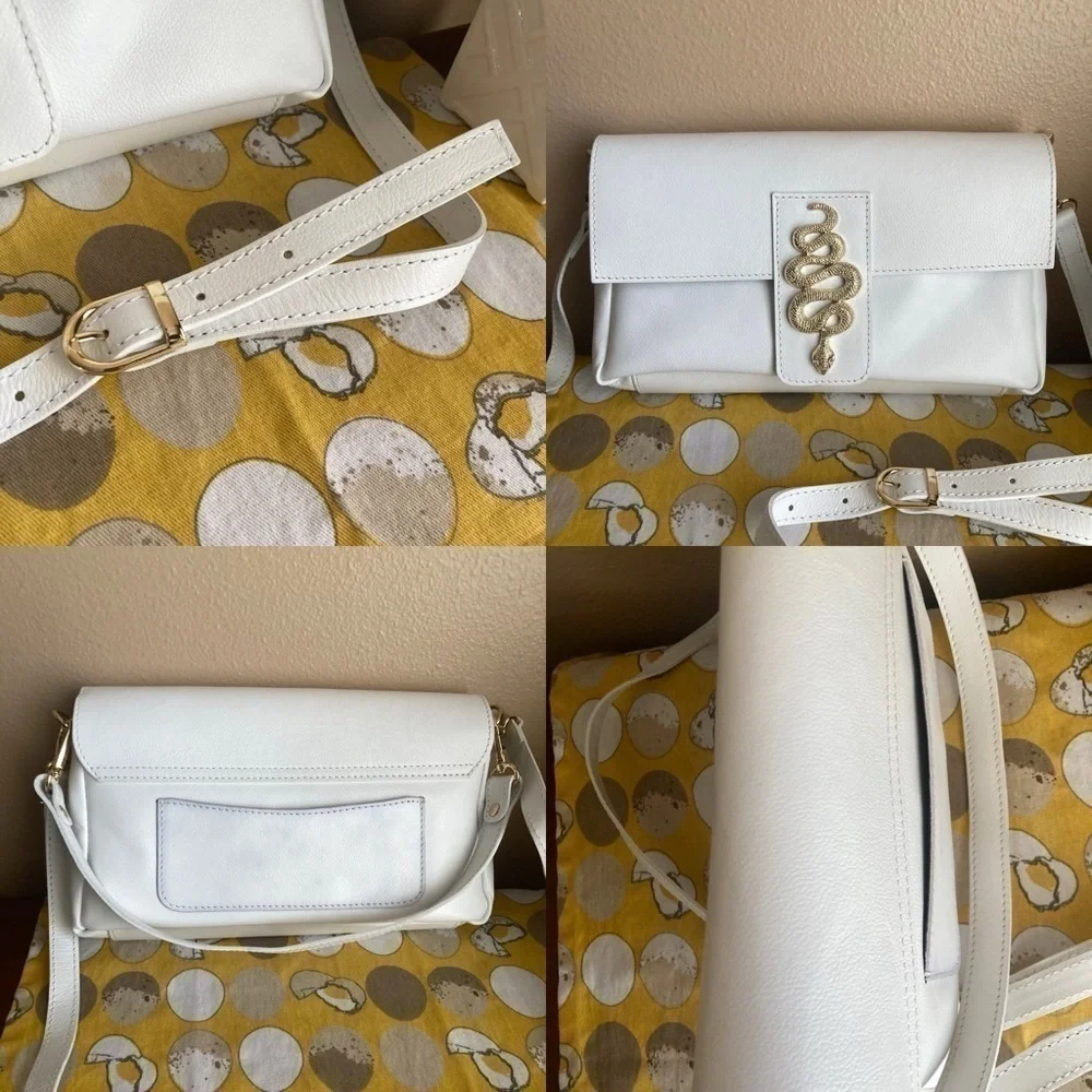 House of Harlow 1960 white snake crossbody bag - Picture 13 of 16
